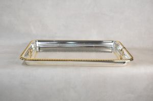 PLATEAU DORE ARGENT RECTANGLE 1 PIÈCE  60*43 cm
